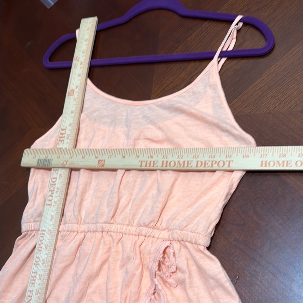 Peach Sleeveless dress with Tassel Hem coverup or top rare - Picture 6 of 8